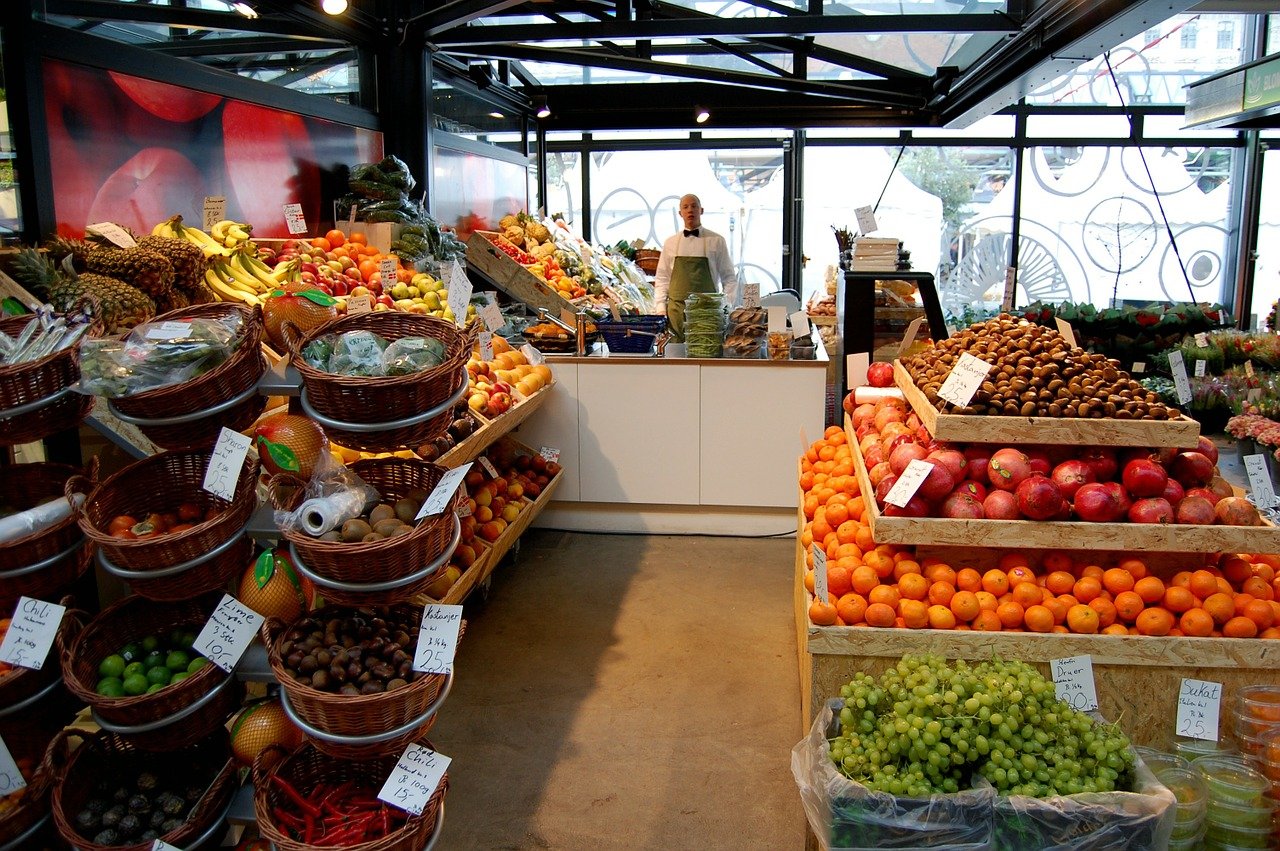 fruits, shop, market